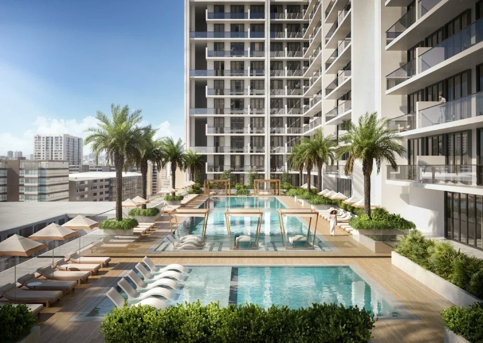 Binghatti Amberhall — Cool Water, Calm Afternoons