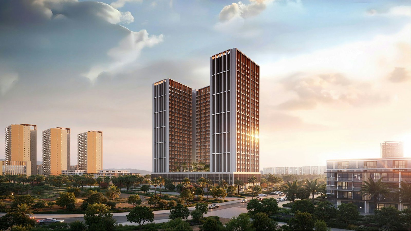 Binghatti Elite — Dubai Production City aerial view