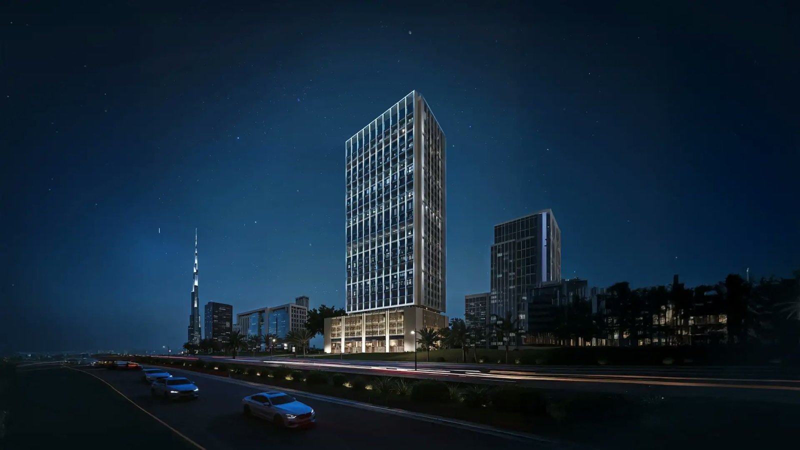 Binghatti Twilight — Al Jaddaf aerial view